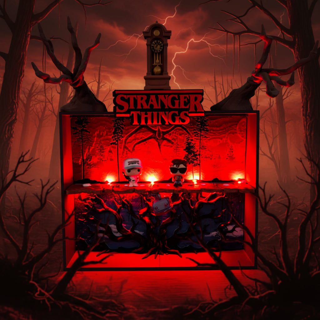 Expositor Diorama Stranger Things para Figuras Kinder Joy – Escenario 3D para Coleccionistas