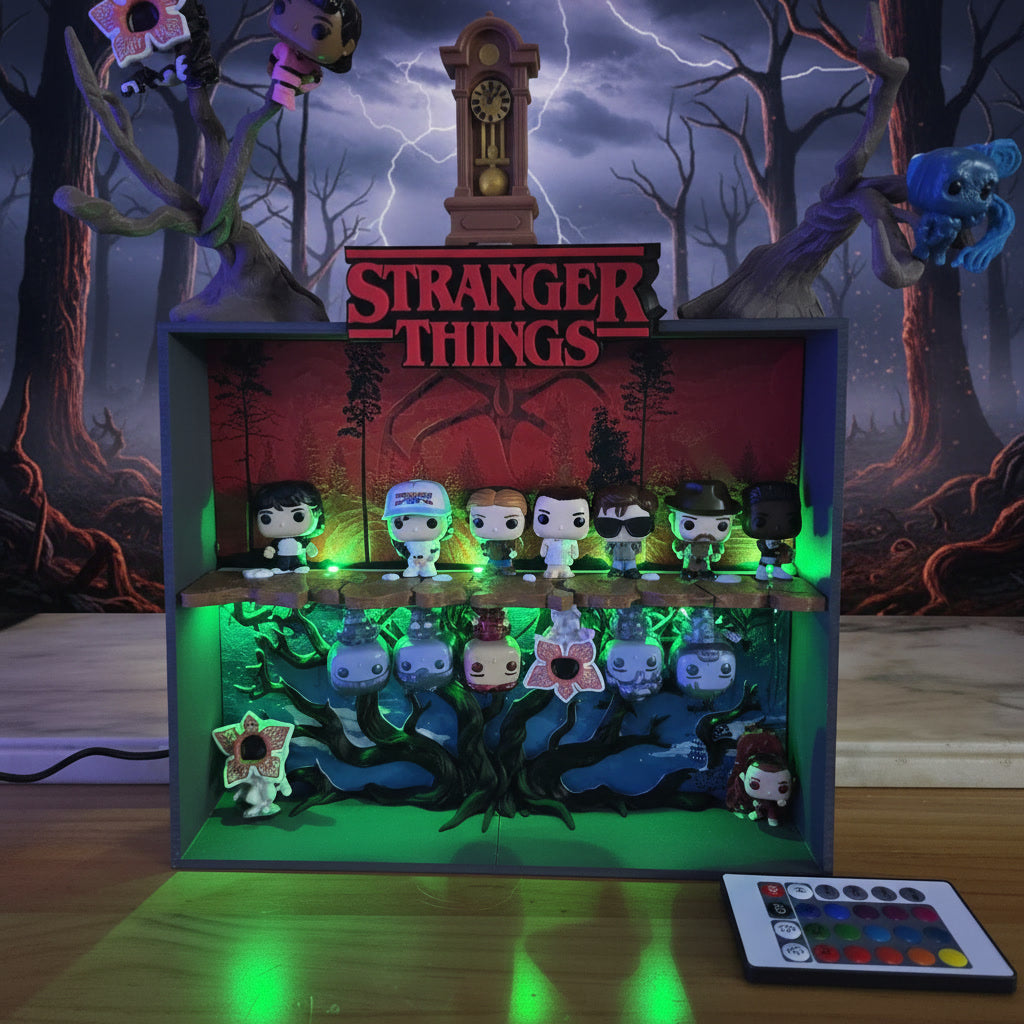Expositor Diorama Stranger Things para Figuras Kinder Joy – Escenario 3D para Coleccionistas